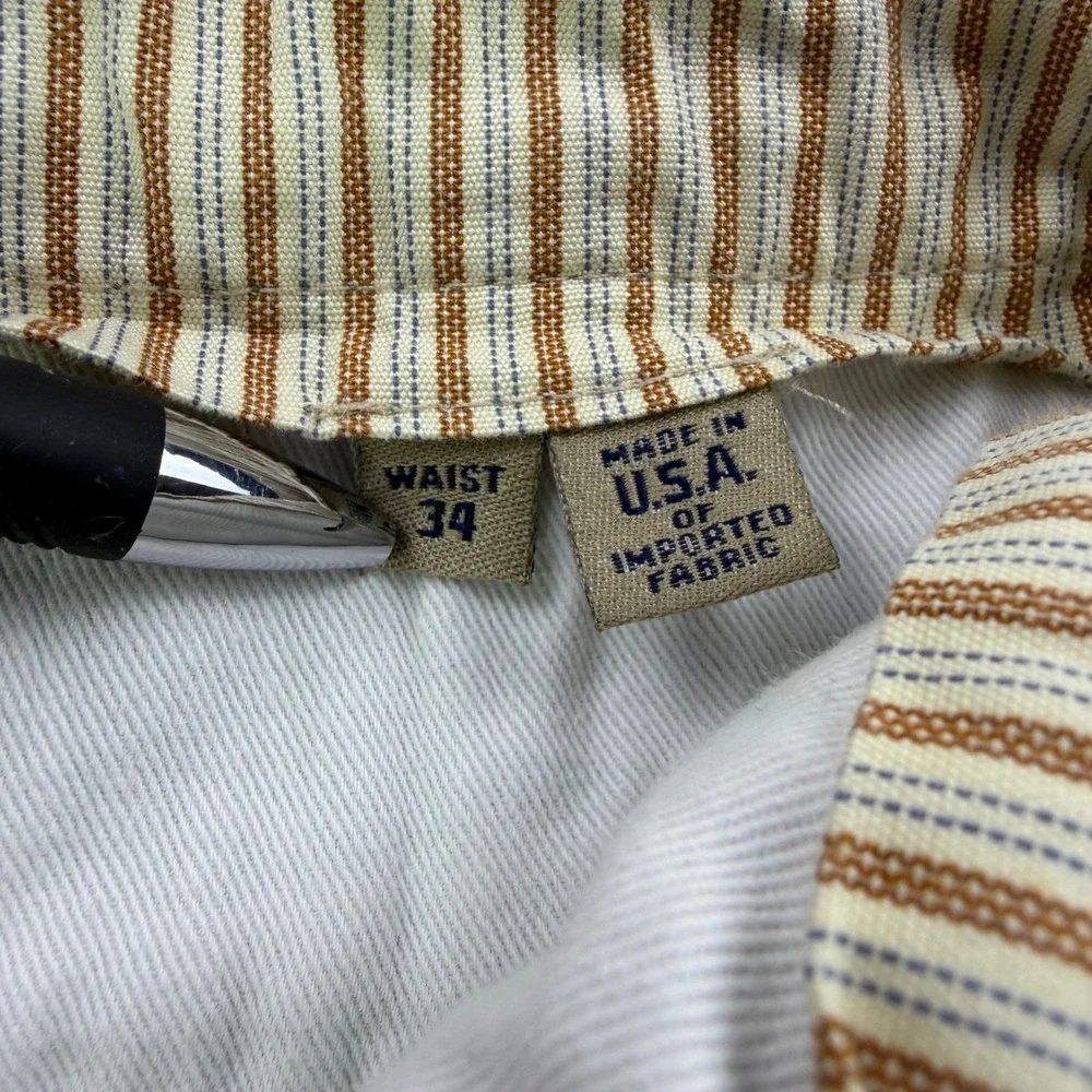 Bills Khakis M3 Trim Fit Chinos Mens 34 Olive Green Made in USA Vintage Pants